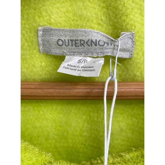 Outerknown Dress Hightide Women’s Size Small Neon Green Yellow Hooded Terry New‎ - Picture 6 of 14